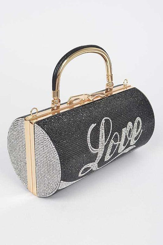 LOVE Rhinestone Clutch Handbag