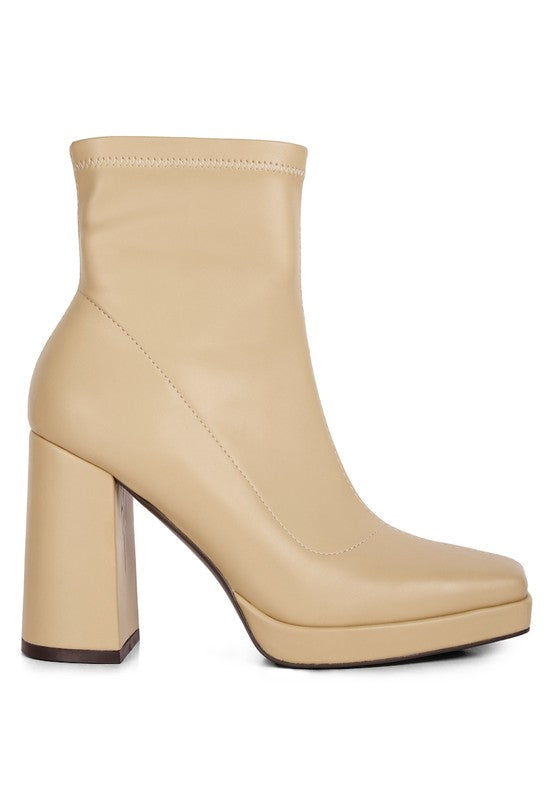 Square Toe Ankle Boots