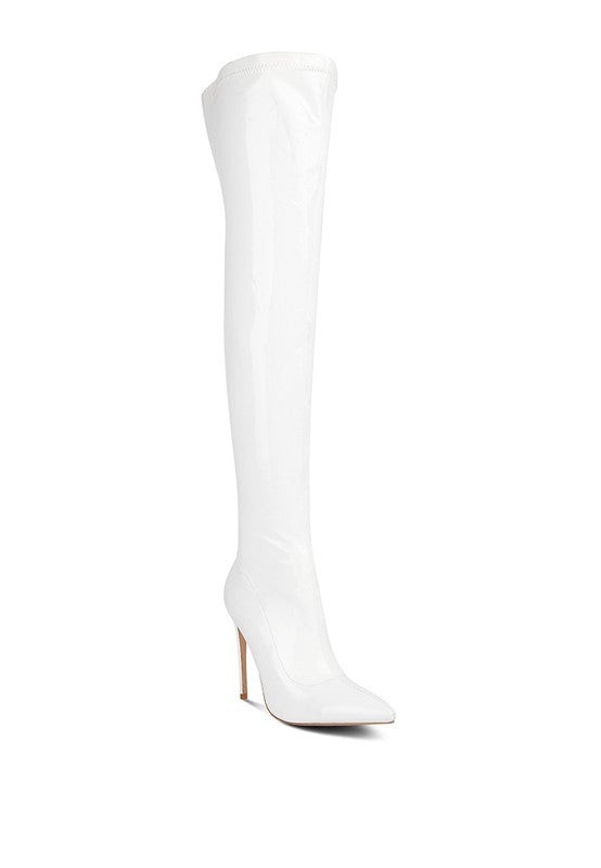 Patent Stiletto Long Boots