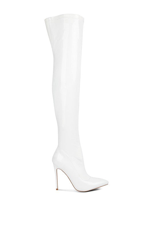 Patent Stiletto Long Boots