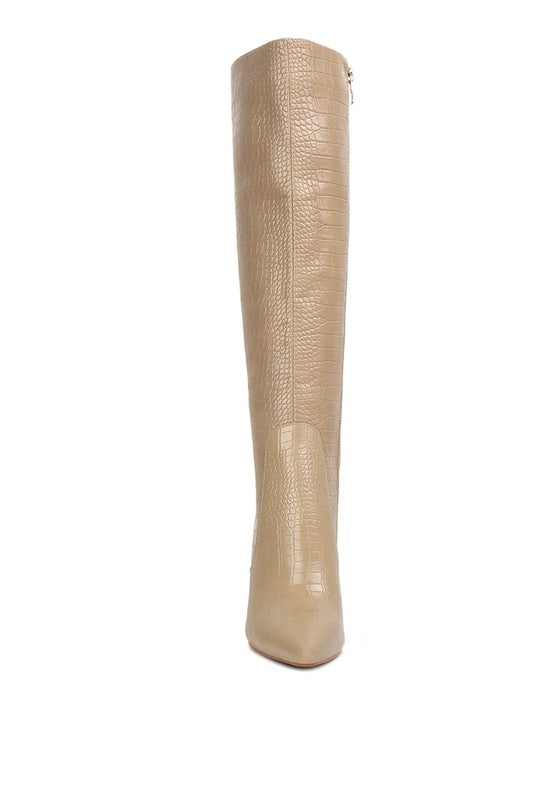 High Heeled Croc Boots
