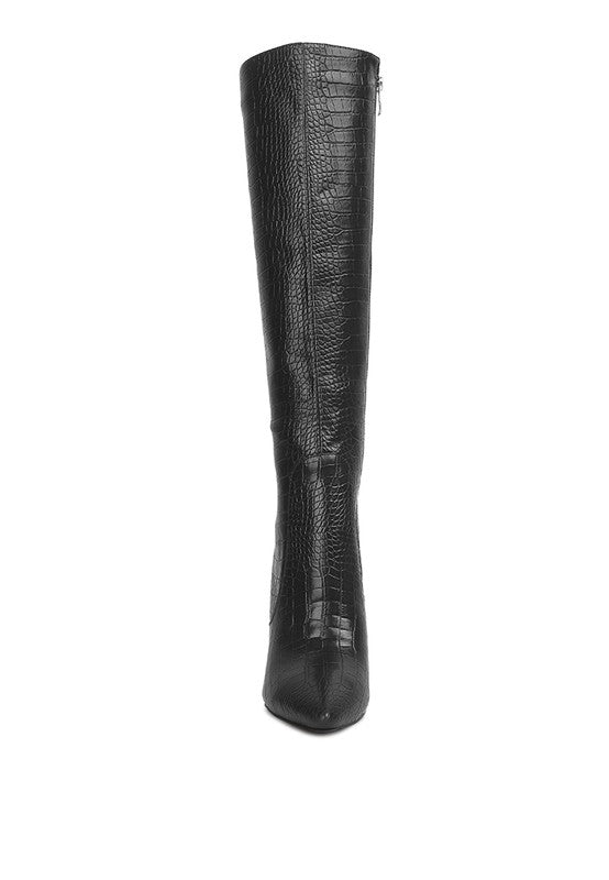 High Heeled Croc Boots