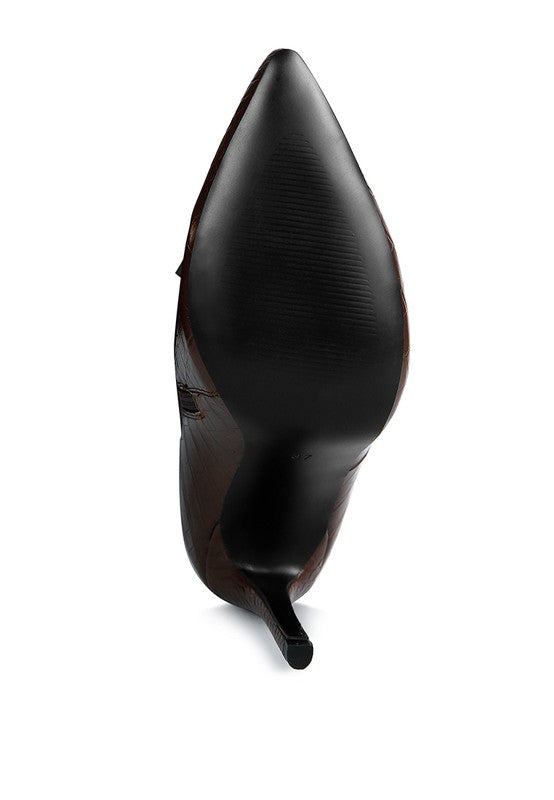 High Heeled Croc Boots