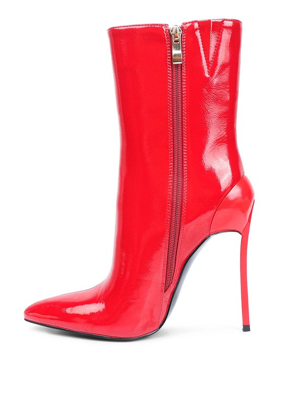 Patent Stiletto Heeled Boot