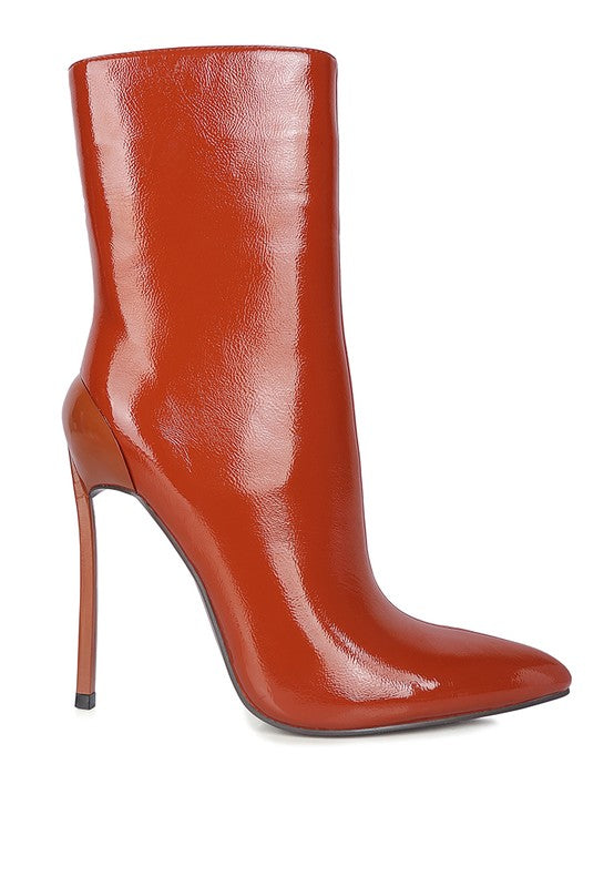 Patent Stiletto Heeled Boot