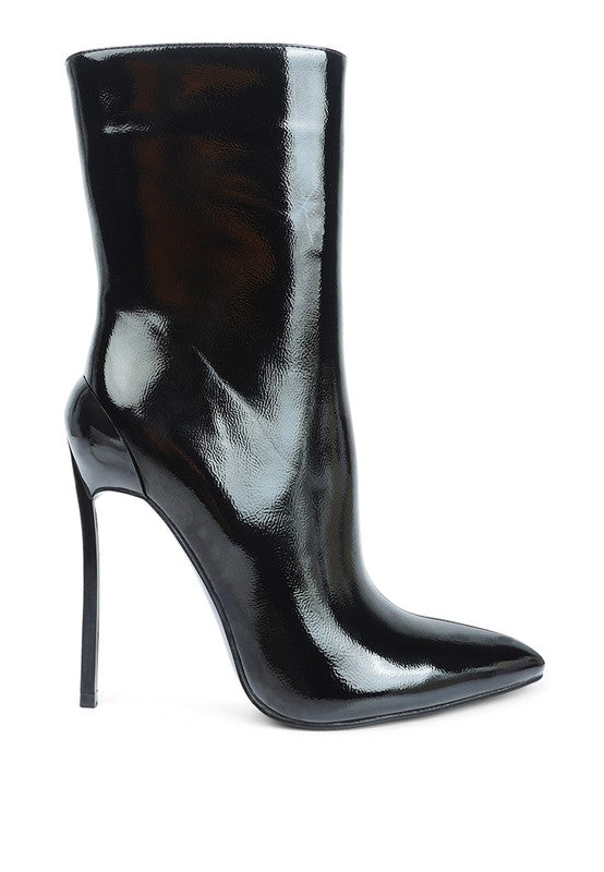 Patent Stiletto Heeled Boot