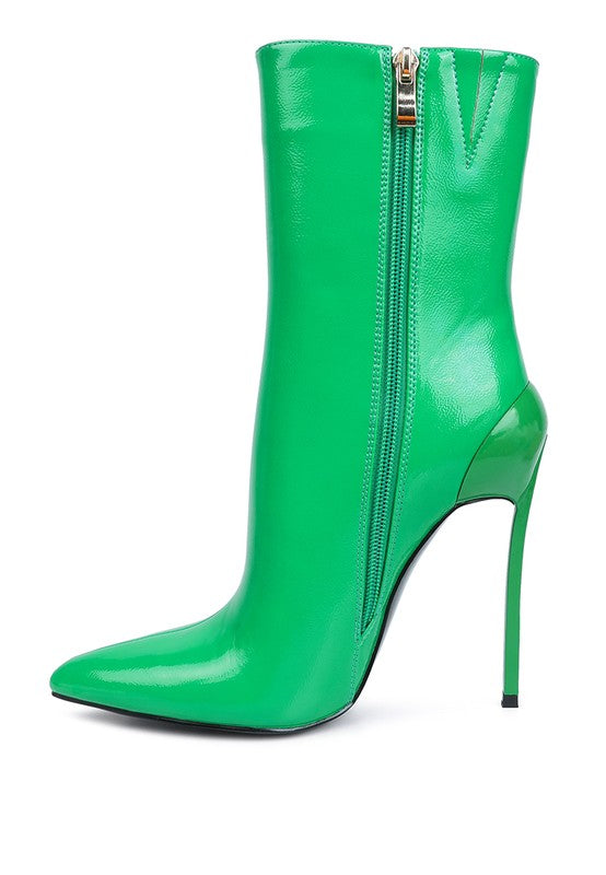 Patent Stiletto Heeled Boot