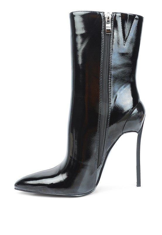 Patent Stiletto Heeled Boot