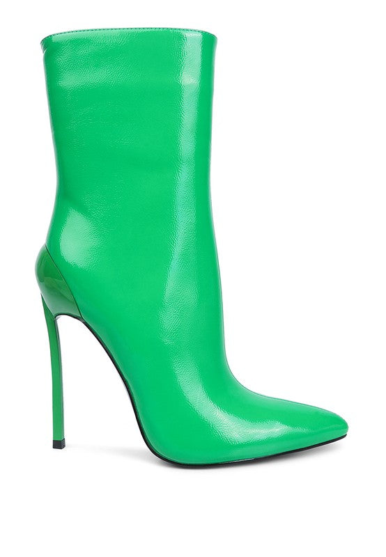 Patent Stiletto Heeled Boot