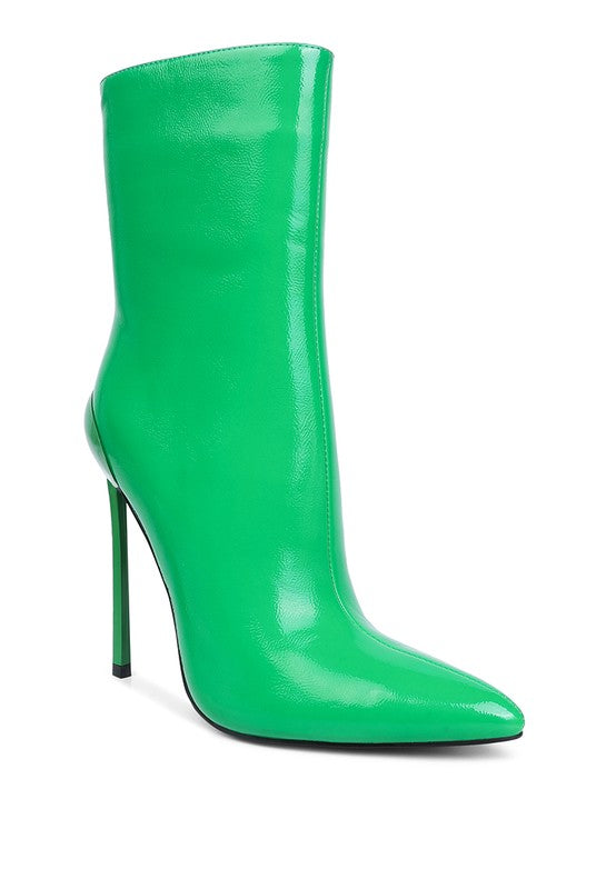 Patent Stiletto Heeled Boot