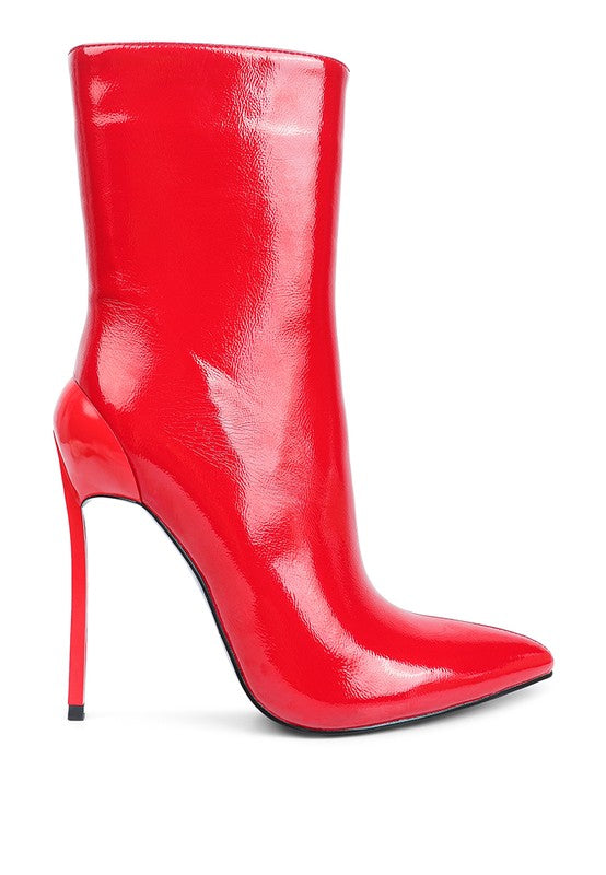 Patent Stiletto Heeled Boot