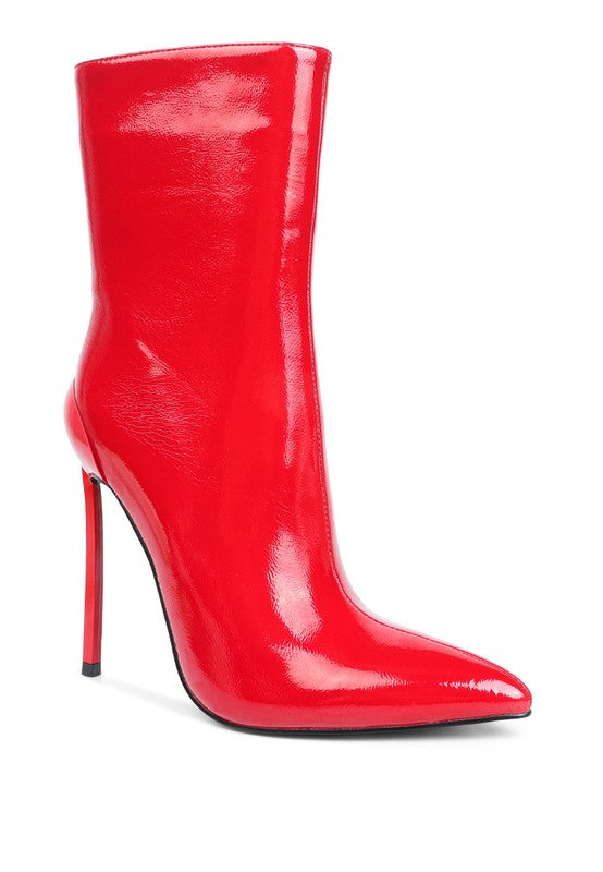 Patent Stiletto Heeled Boot