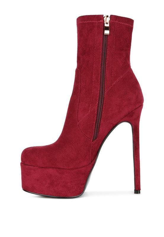 Microfiber Ankle Boots