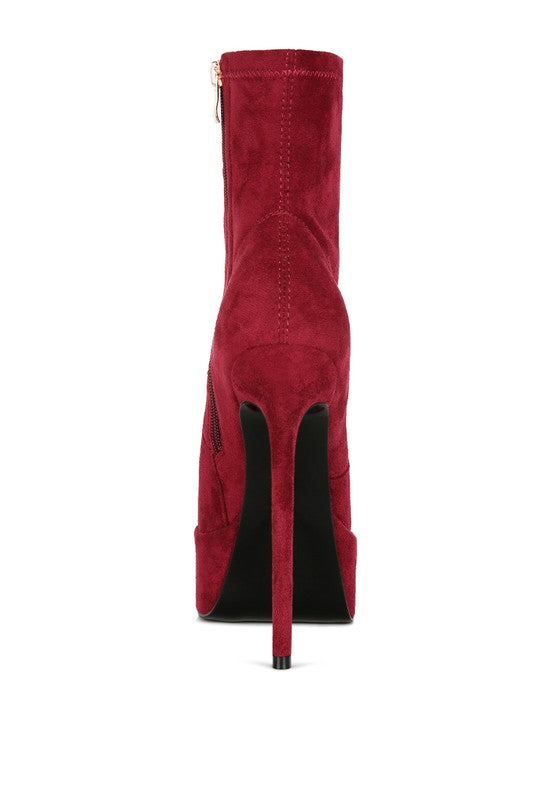 Microfiber Ankle Boots