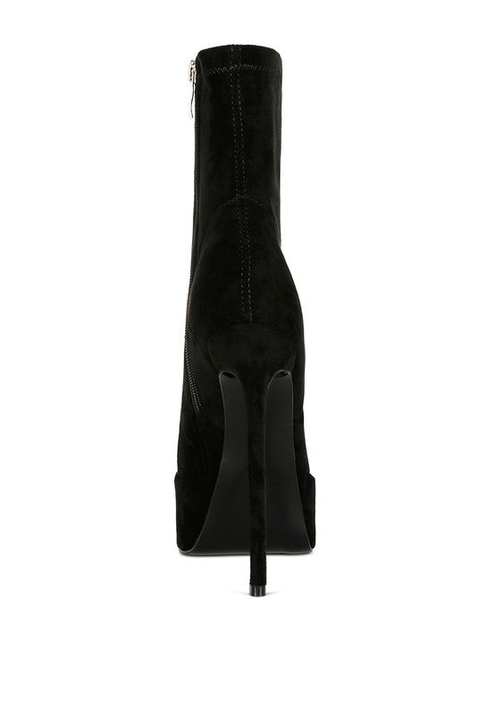 Microfiber Ankle Boots