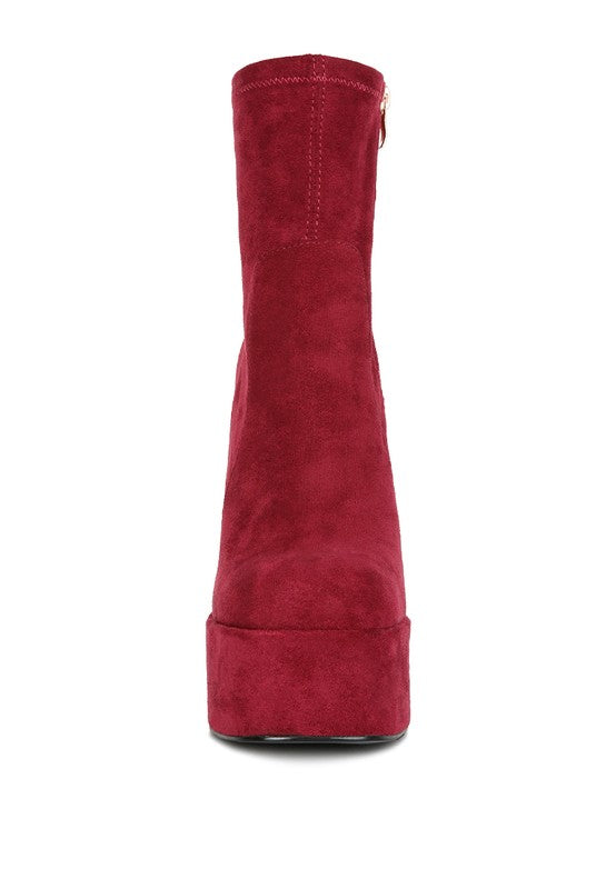 Microfiber Ankle Boots