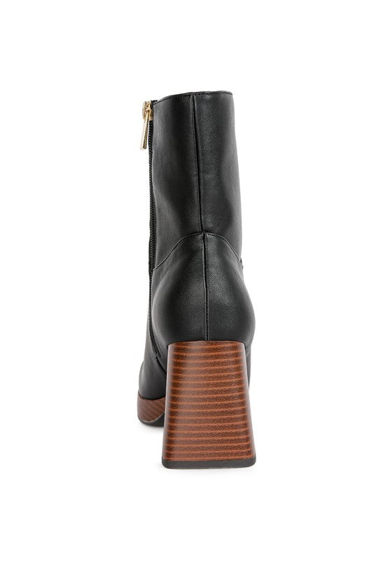 Patent PU Ankle Boots