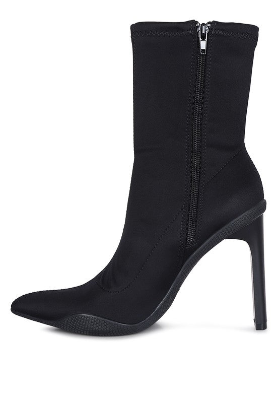 Black Stretch Ankle Boots