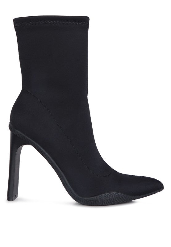 Black Stretch Ankle Boots