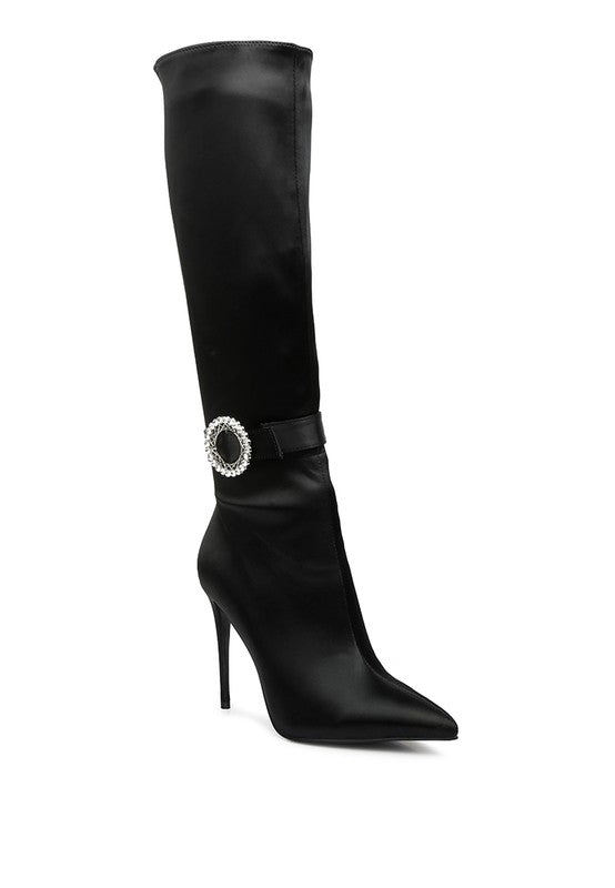 Buckle High Heel Boots