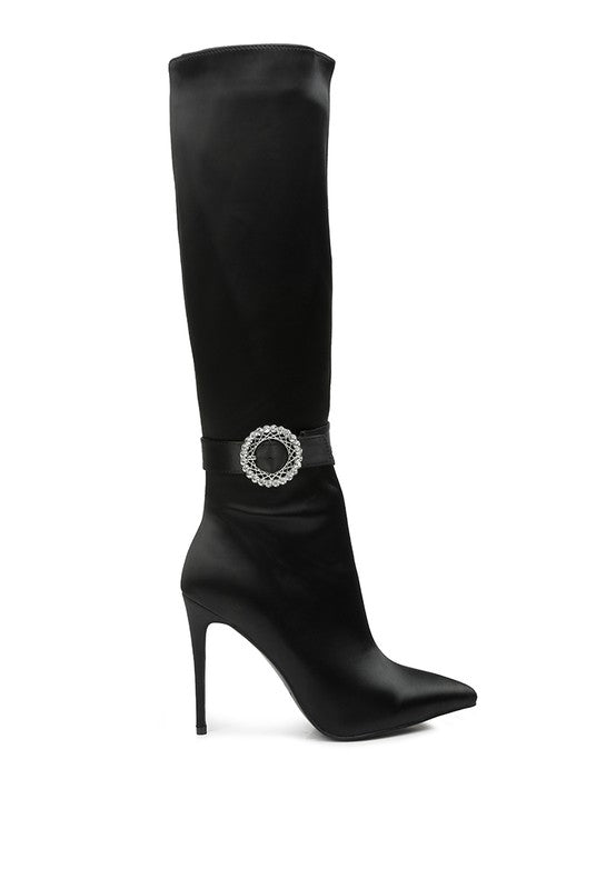 Buckle High Heel Boots