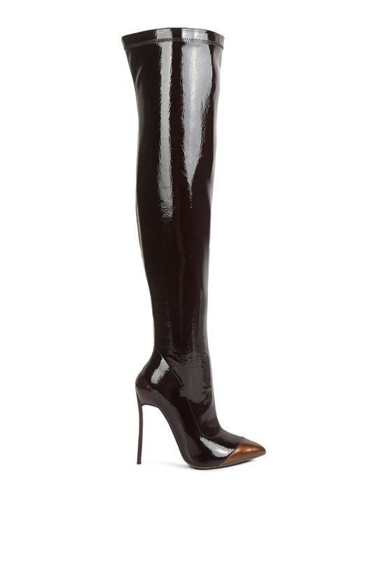 High Heel Patent Boots