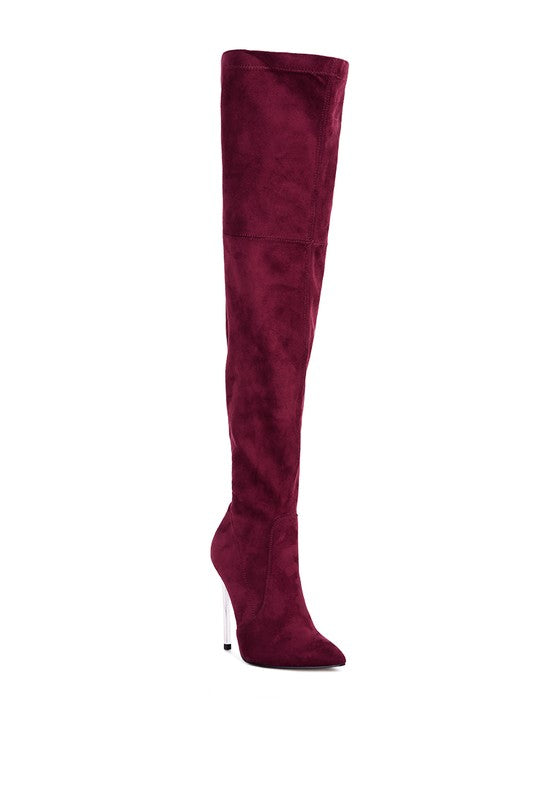 Suede Knee High Boots