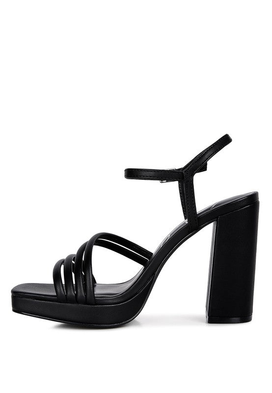 Block Heel Strappy Sandals