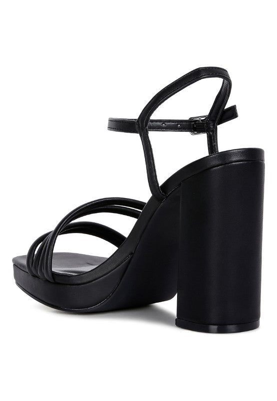 Block Heel Strappy Sandals