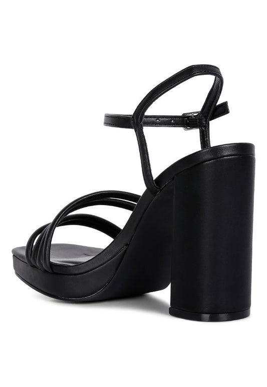 Block Heel Strappy Sandals