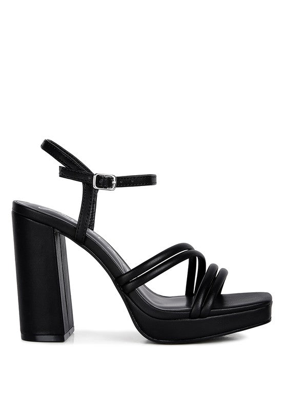 Block Heel Strappy Sandals