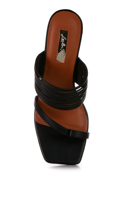 Bangle Strap Block Heel Sandals