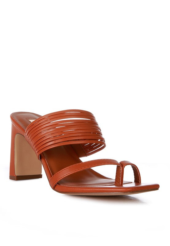 Bangle Strap Block Heel Sandals