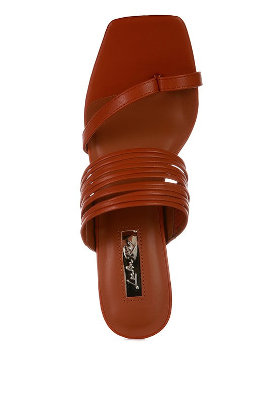 Bangle Strap Block Heel Sandals