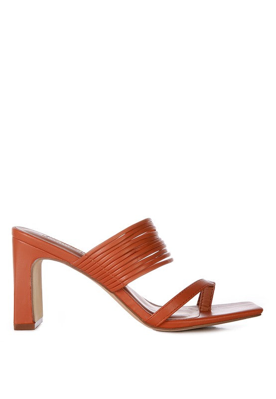 Bangle Strap Block Heel Sandals