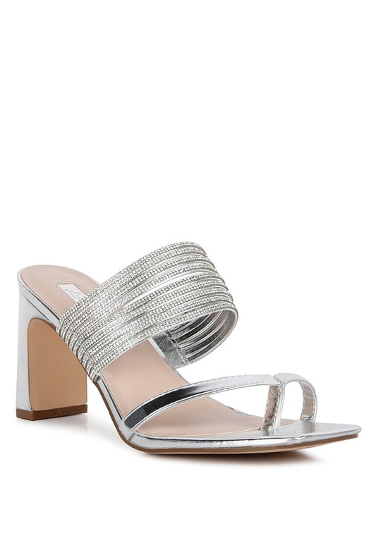Bangle Strap Block Heel Sandals