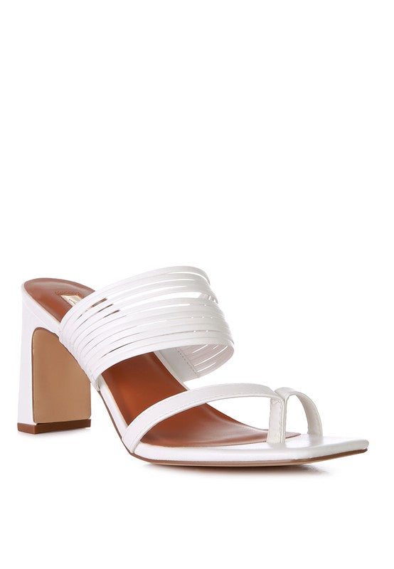 Bangle Strap Block Heel Sandals