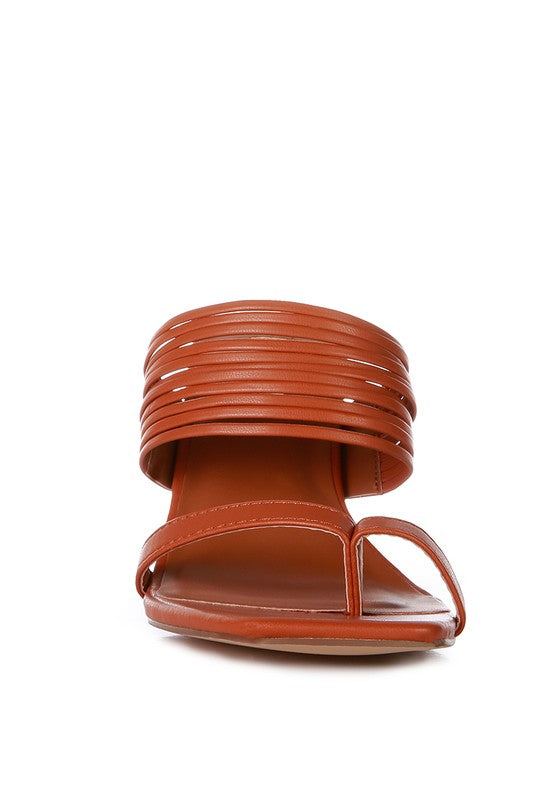 Bangle Strap Block Heel Sandals