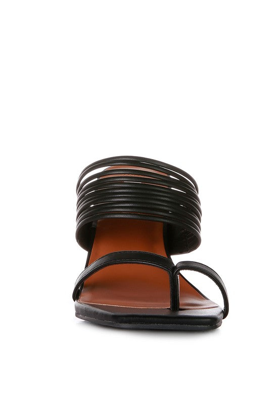 Bangle Strap Block Heel Sandals