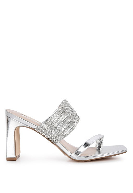 Bangle Strap Block Heel Sandals