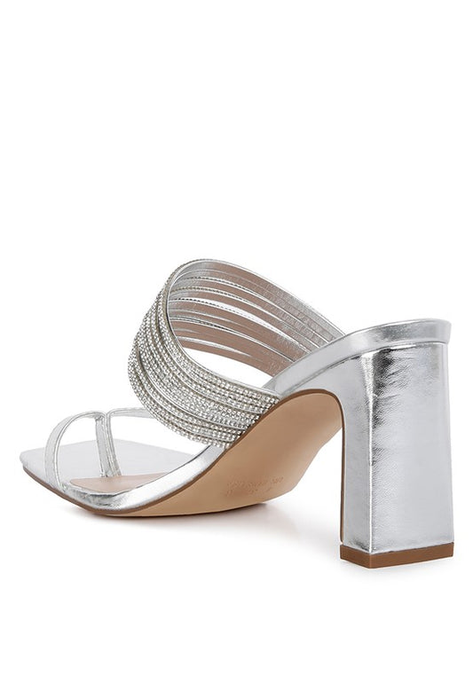 Bangle Strap Block Heel Sandals