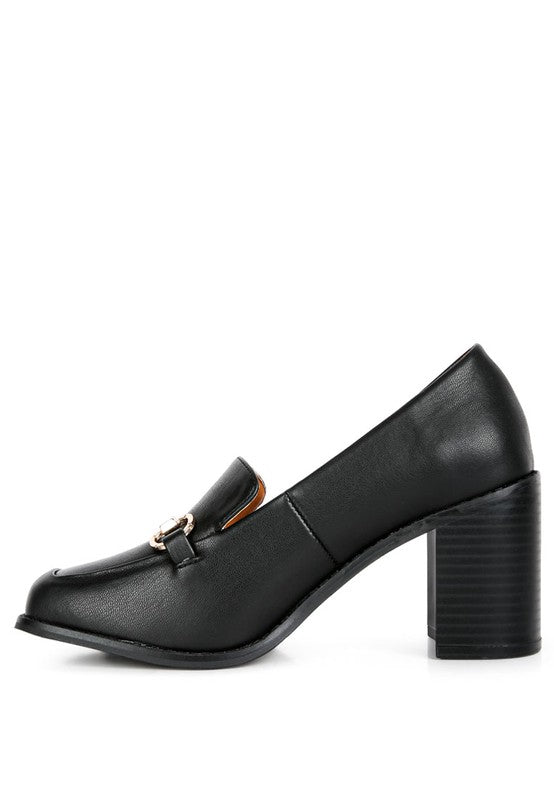 Classic Block Heel Loafers