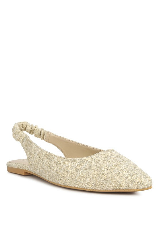 Slingback Ballet Flats with a canvas upper and TPR outsole for ultimate comfort and durability. Featuring a closed pointed toe and slip-on closure for easy wear, these ballerinas also have a slingback construction that adds a touch of visual texture. Perfect for any outfit. Free shipping on all orders. Shop now!