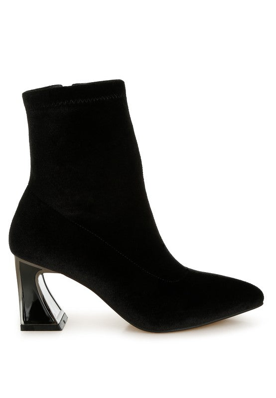 Flared Block Heel Boots