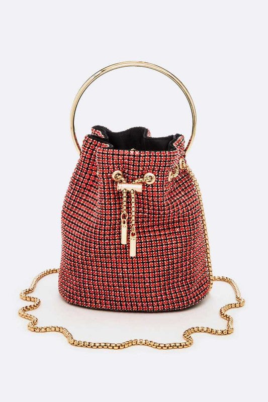 Embellished Rhinestone Bucket Bag