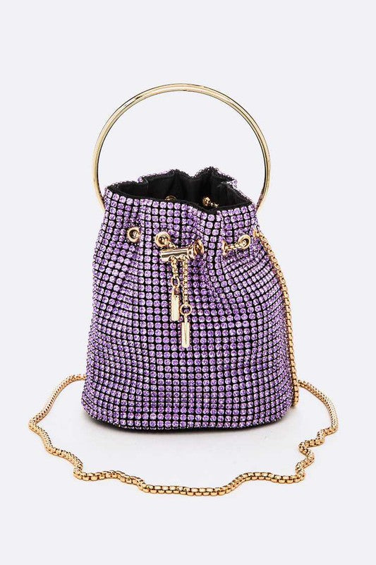 Embellished Rhinestone Bucket Bag