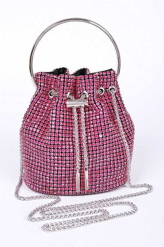 Embellished Rhinestone Bucket Bag