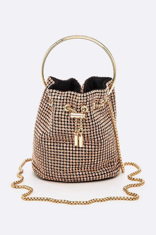 Embellished Rhinestone Bucket Bag