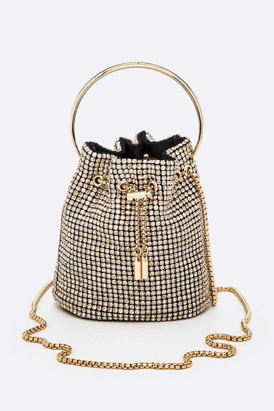 Embellished Rhinestone Bucket Bag