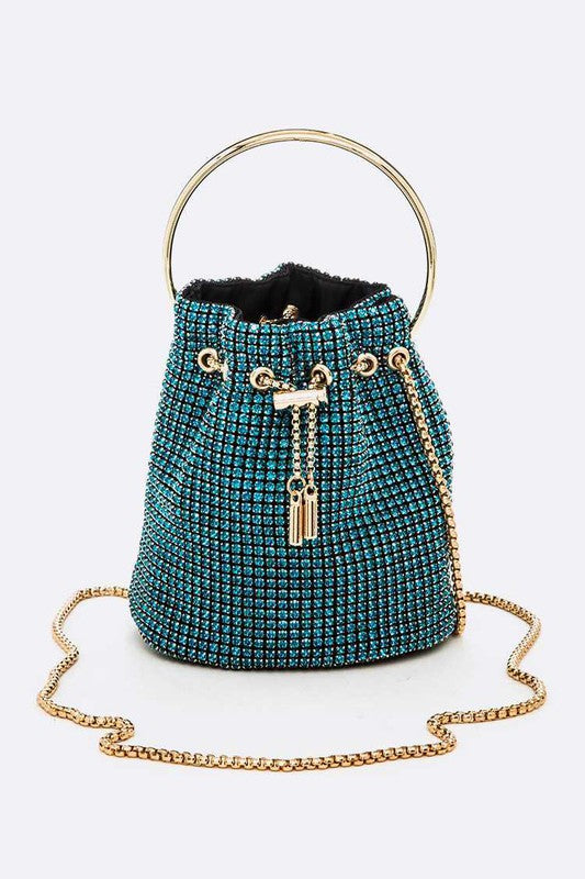 Embellished Rhinestone Bucket Bag